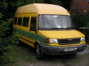 The yellow minibus