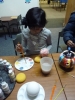 concentration as they paint